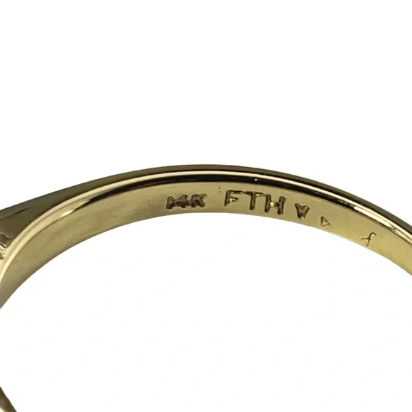 14 Karat Yellow Gold Heart Shaped Diamond Engagement Ring #15689